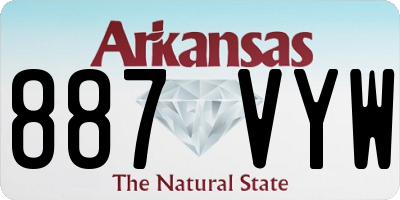 AR license plate 887VYW