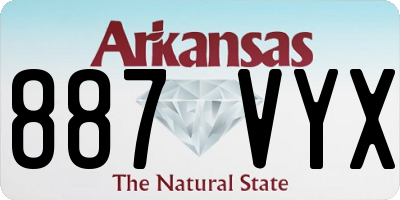 AR license plate 887VYX