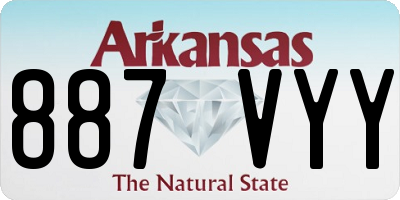 AR license plate 887VYY