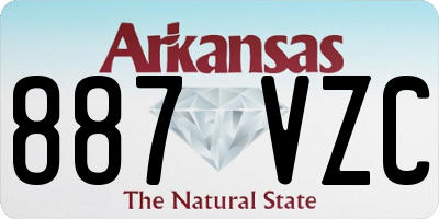 AR license plate 887VZC