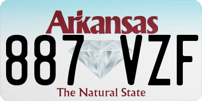 AR license plate 887VZF