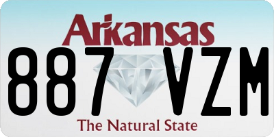 AR license plate 887VZM