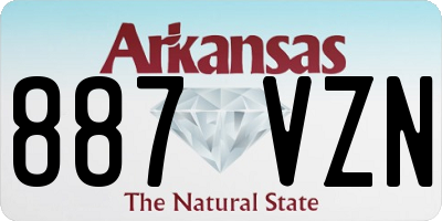 AR license plate 887VZN