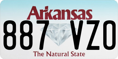 AR license plate 887VZO