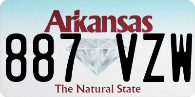 AR license plate 887VZW