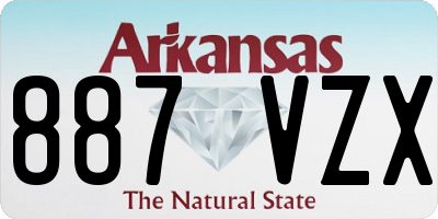 AR license plate 887VZX