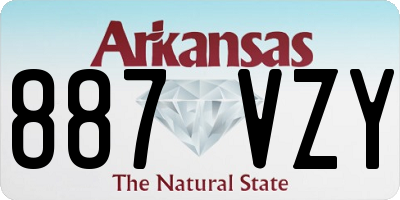 AR license plate 887VZY