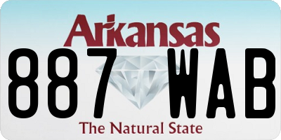 AR license plate 887WAB