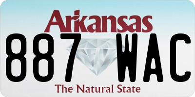 AR license plate 887WAC