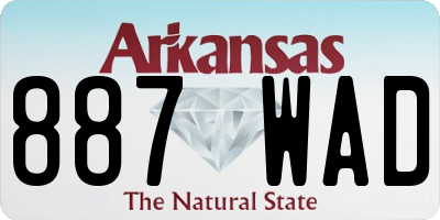 AR license plate 887WAD