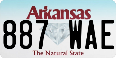 AR license plate 887WAE