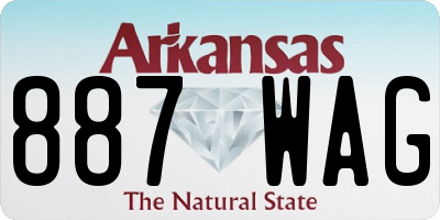AR license plate 887WAG