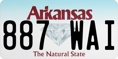 AR license plate 887WAI