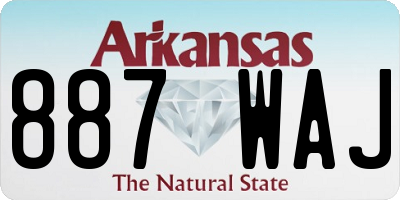 AR license plate 887WAJ