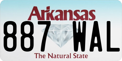 AR license plate 887WAL