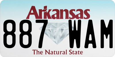 AR license plate 887WAM