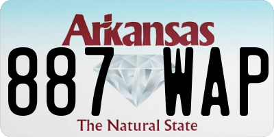 AR license plate 887WAP