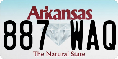 AR license plate 887WAQ