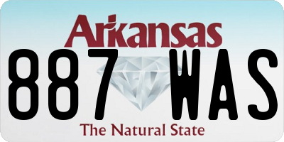 AR license plate 887WAS