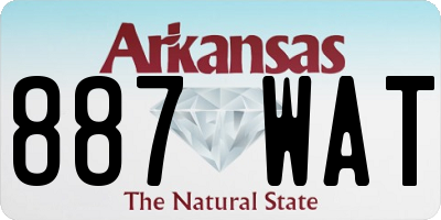 AR license plate 887WAT
