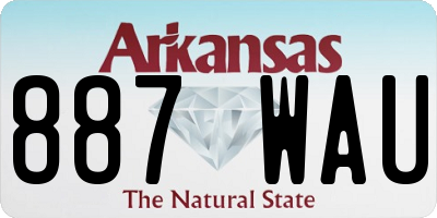 AR license plate 887WAU