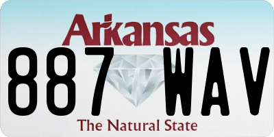 AR license plate 887WAV