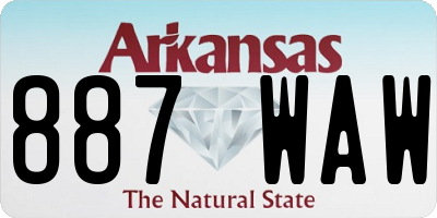 AR license plate 887WAW