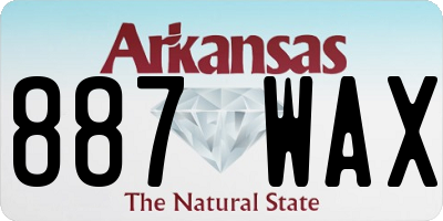 AR license plate 887WAX
