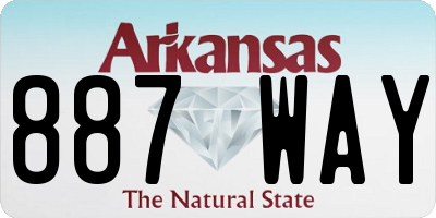 AR license plate 887WAY