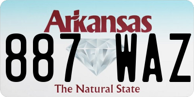 AR license plate 887WAZ