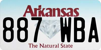 AR license plate 887WBA