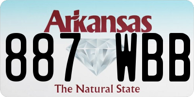 AR license plate 887WBB