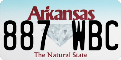 AR license plate 887WBC