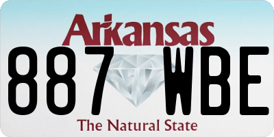 AR license plate 887WBE
