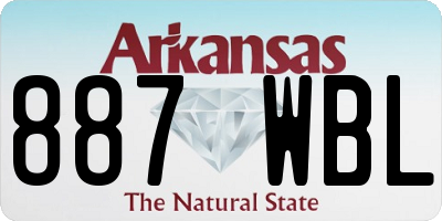 AR license plate 887WBL