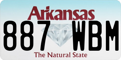 AR license plate 887WBM