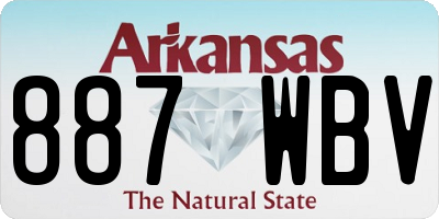 AR license plate 887WBV