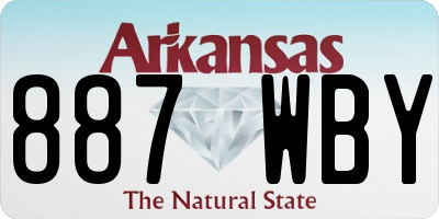 AR license plate 887WBY
