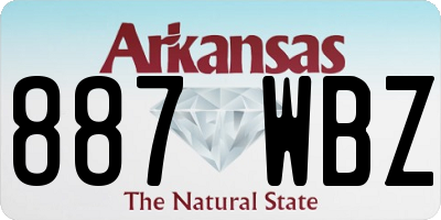 AR license plate 887WBZ