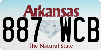 AR license plate 887WCB