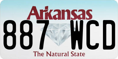 AR license plate 887WCD