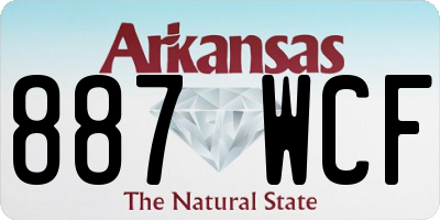 AR license plate 887WCF