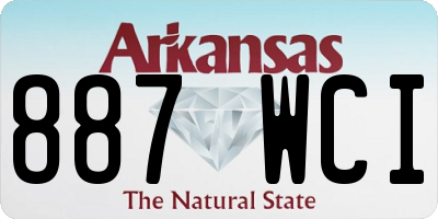AR license plate 887WCI