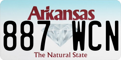 AR license plate 887WCN