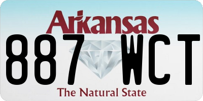 AR license plate 887WCT