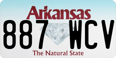AR license plate 887WCV