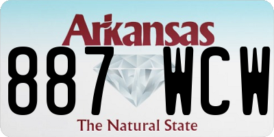 AR license plate 887WCW