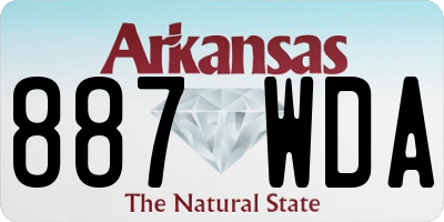 AR license plate 887WDA