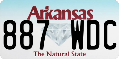 AR license plate 887WDC