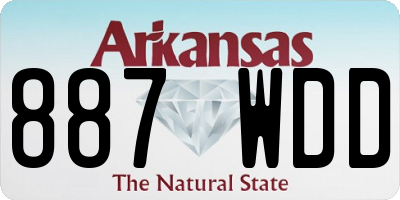 AR license plate 887WDD
